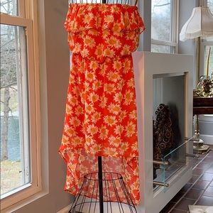 Love J by Chelsea Strapless Floral Size Large